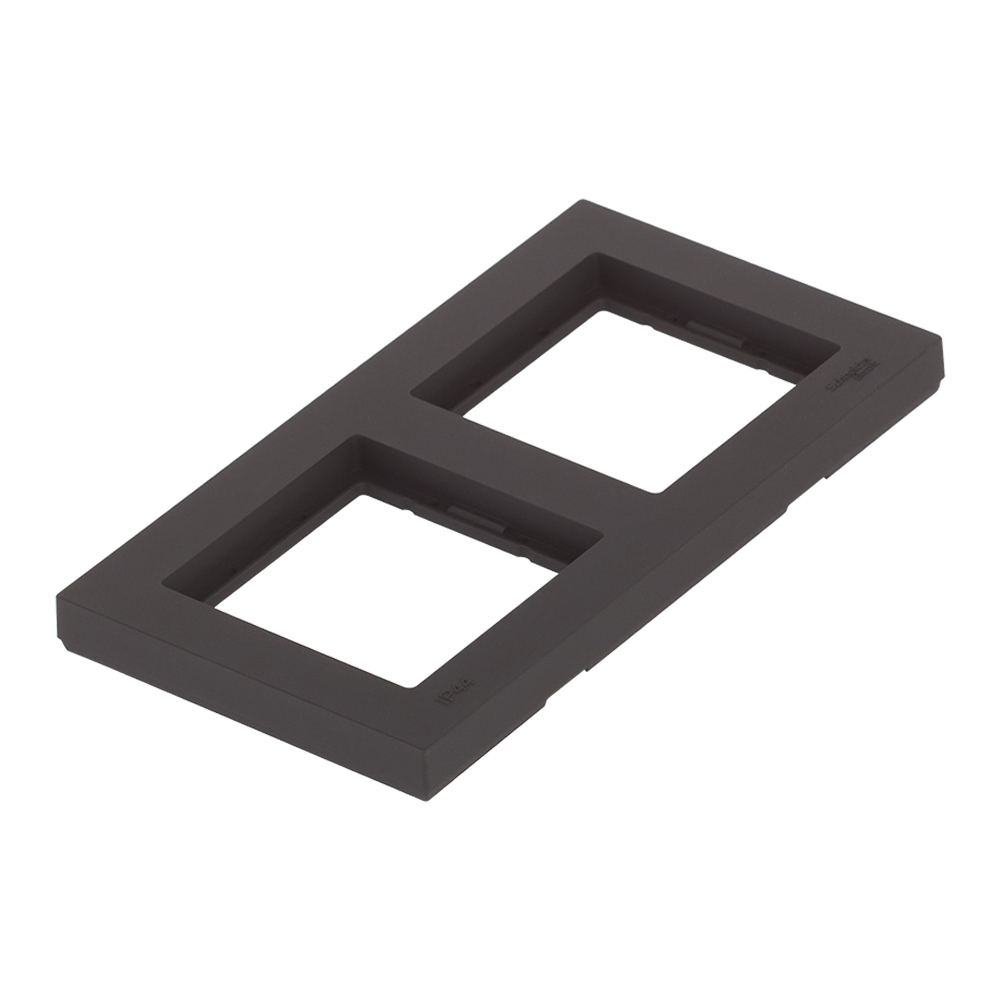 Рамка Systeme Electric AtlasDesign Aqua двухместная карбон (ATN441002)