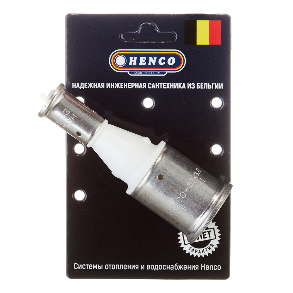 Муфта Henco (16PKW-3216) 32(пресс) х 16(пресс) белая PVDF