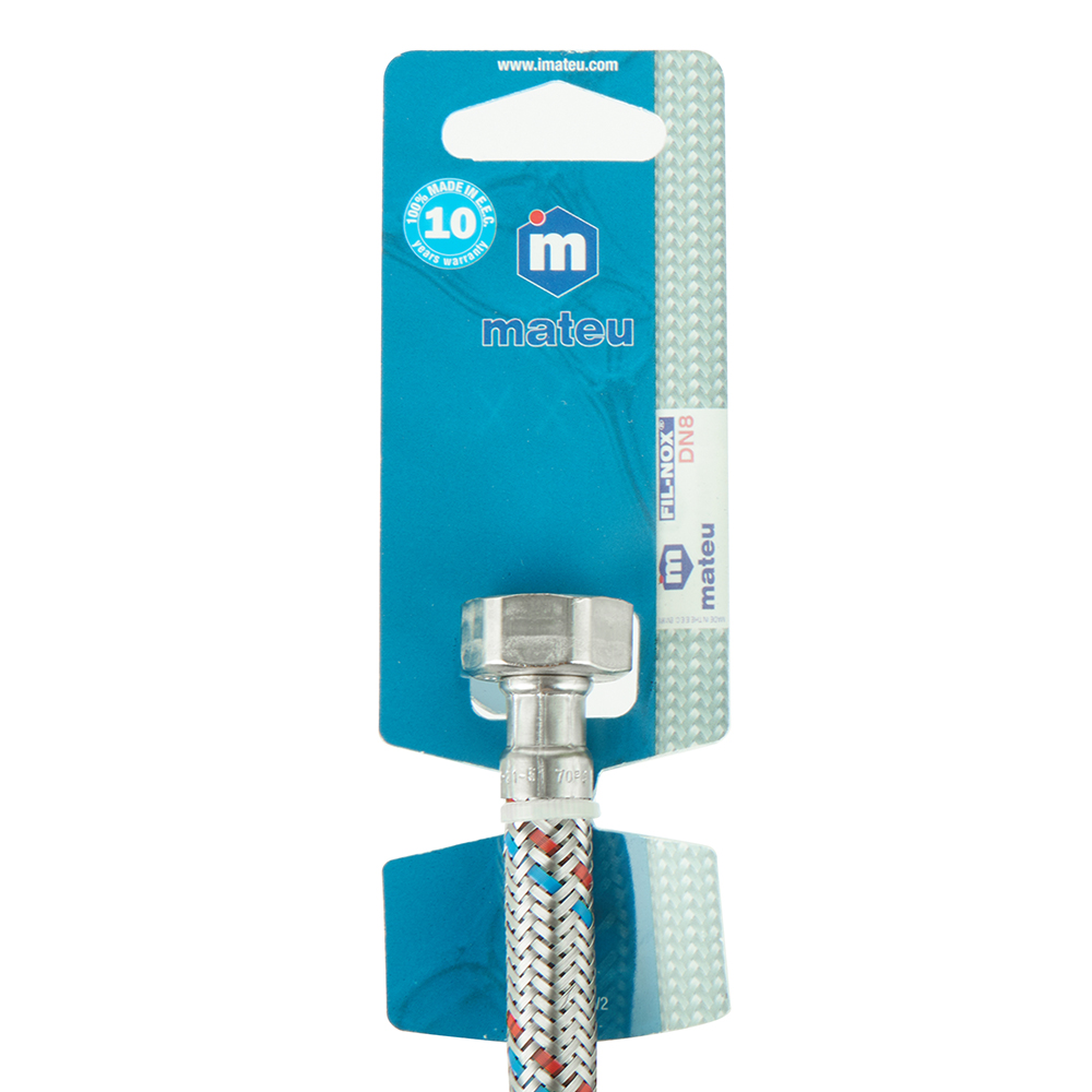 Подводка гибкая для воды Mateu 1/2 ВР(г) х 1/2 ВР(г) 30 см (701030005/THP/678546)