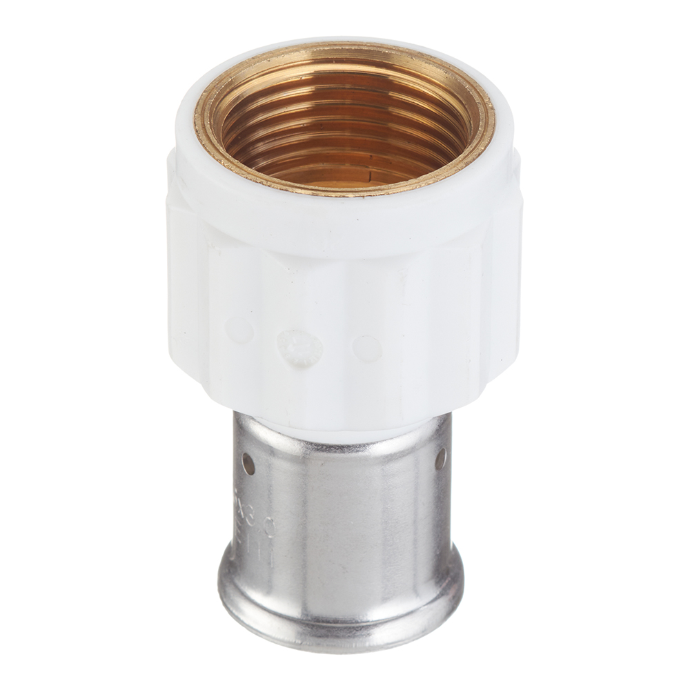 Муфта Henco (18PKW-2606) 26(пресс) х 1 ВР(г) белая PVDF
