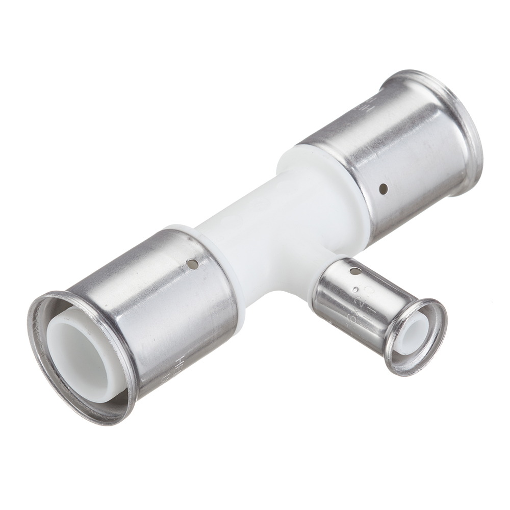 Тройник Henco (10PKW-321632) 32(пресс) х 16(пресс) х 32(пресс) белый PVDF