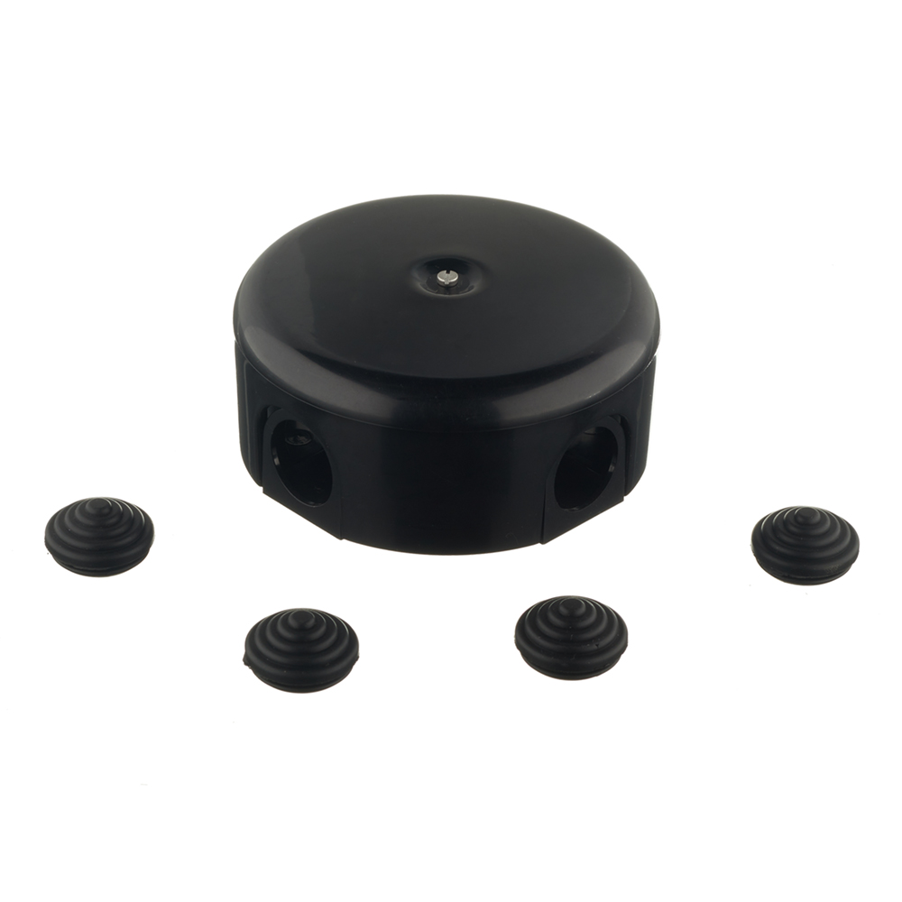 Коробка распределительная Bironi Лизетта накладная черная ретро (B1-522-23-K)