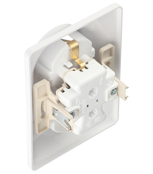Розетка Systeme Electric Glossa встраиваемая белая (GSL000124)