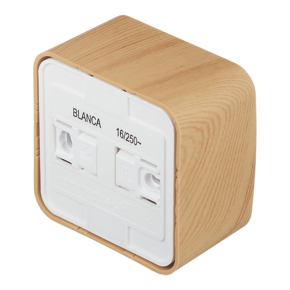 Розетка Systeme Electric Blanca накладная ясень (BLNRA010115)