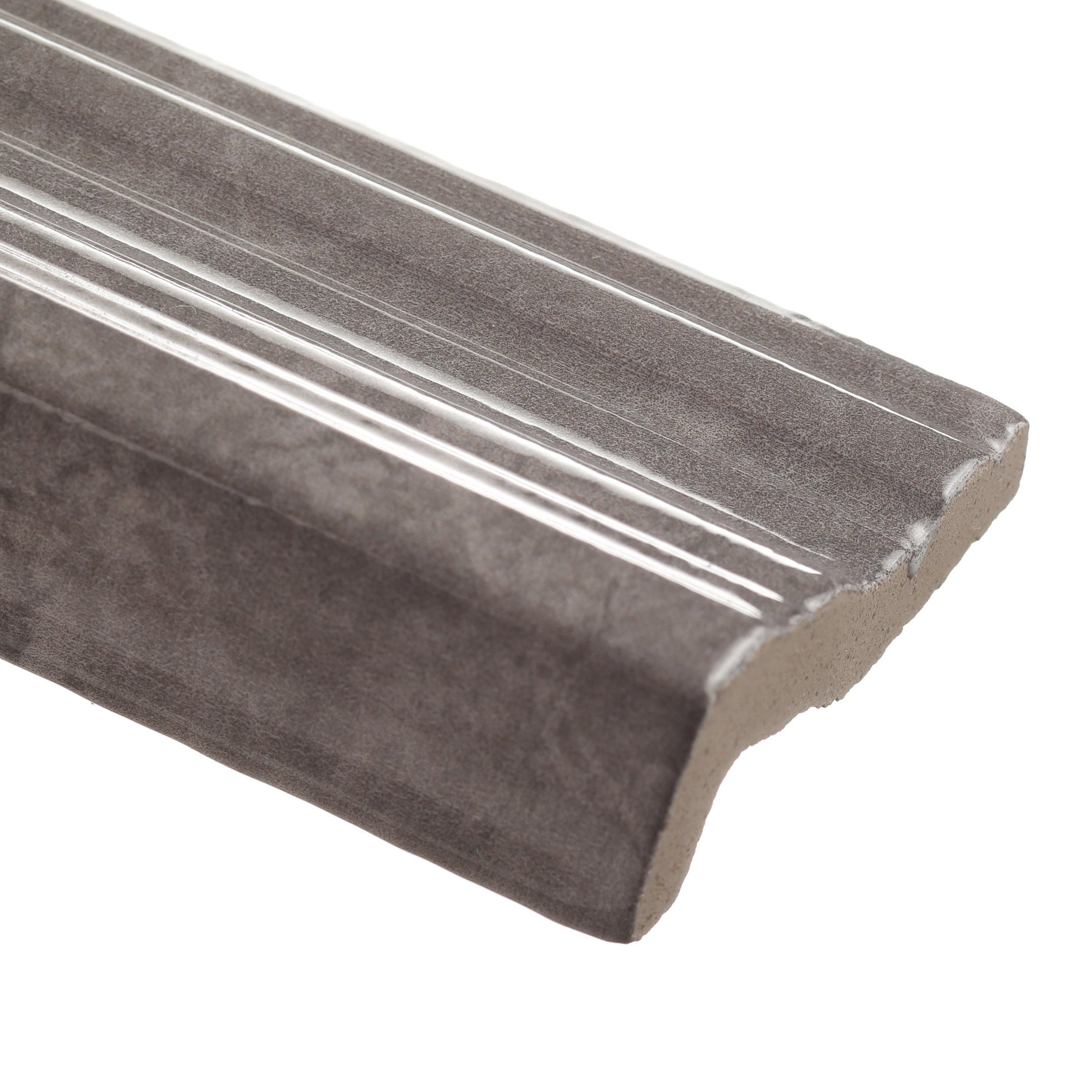 Плитка бордюр багет Kerama Marazzi Гран Пале серая 250х55х8 мм