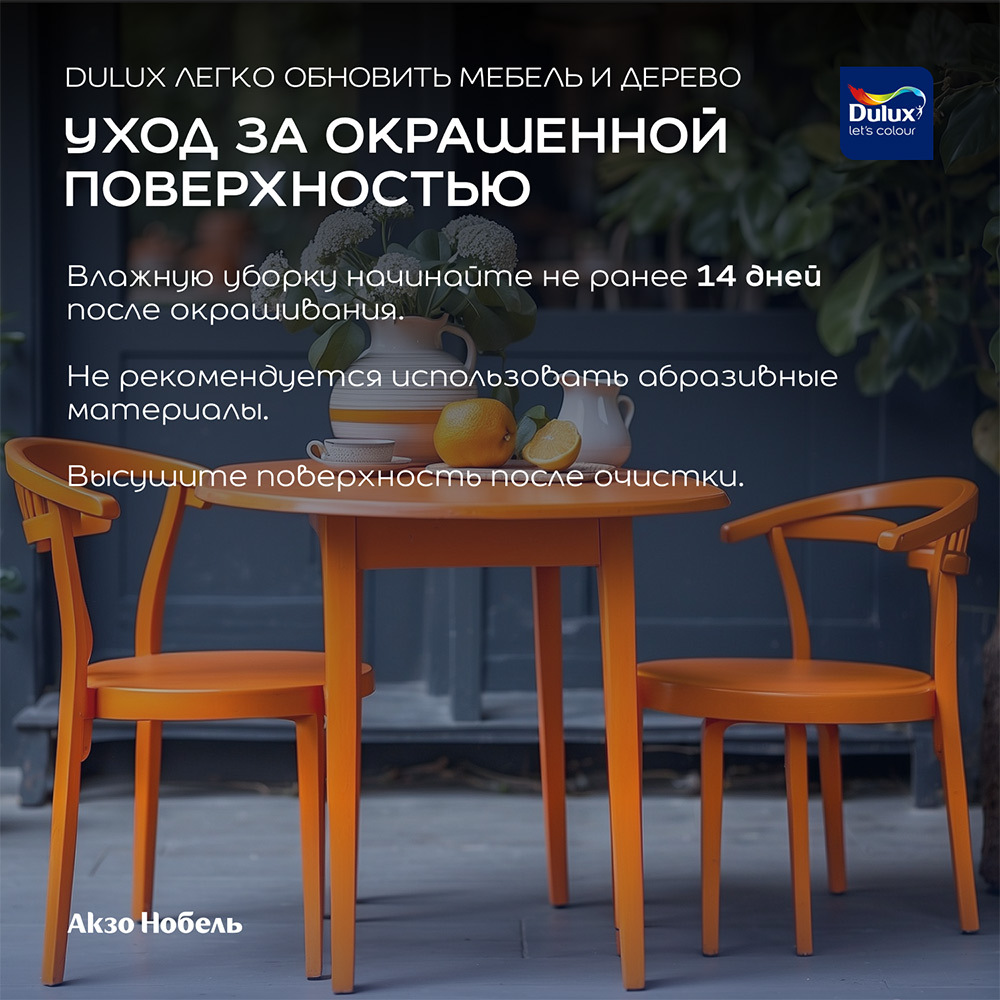 Краска Dulux/Luxium Мебель и Дерево основа BC бесцветная матовая 2 л