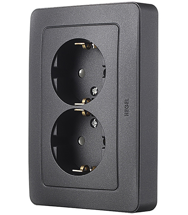 Розетка Hegel Master встраиваемая черная (РС16-351-08)