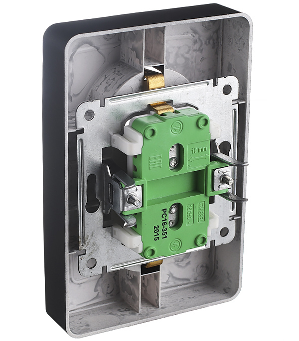 Розетка Hegel Master встраиваемая черная (РС16-351-08)