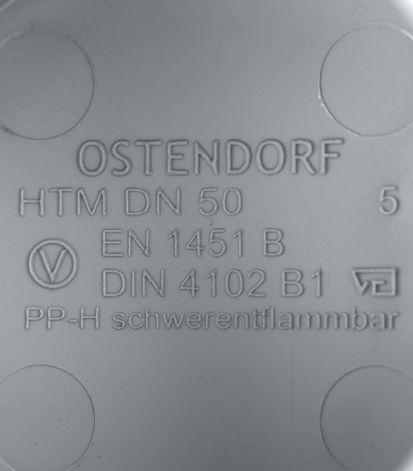 Заглушка Ostendorf HTM d50 мм пластиковая для внутренней канализации (112620)