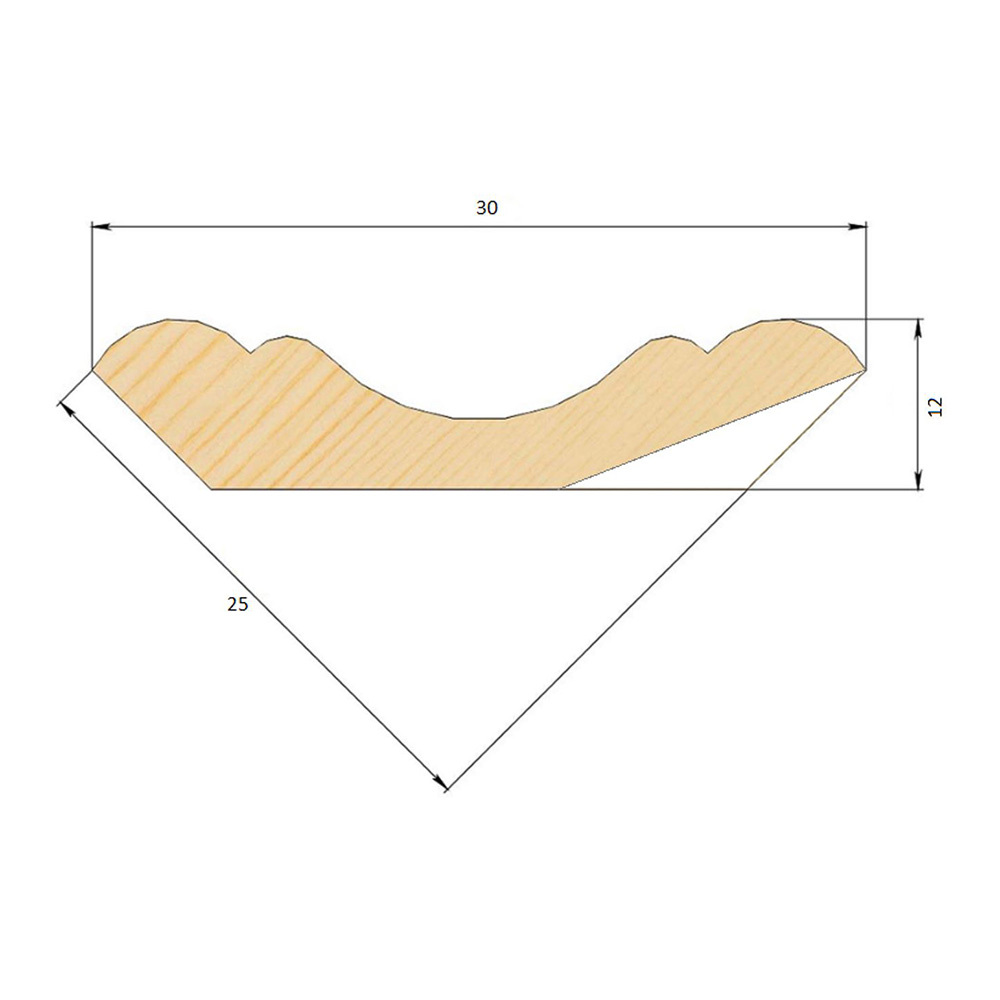 Плинтус 30х12х2400 сорт А сращенный осина