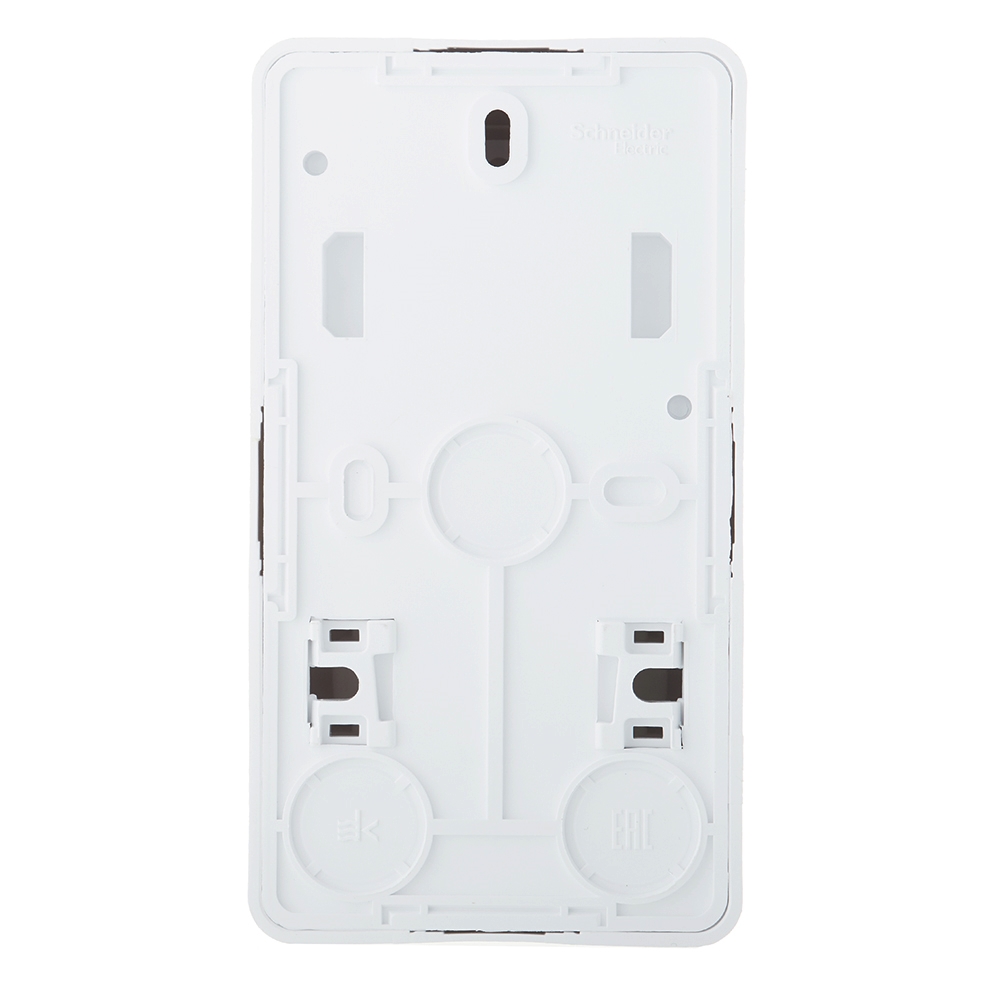 Блок выключатель и розетка Systeme Electric Этюд одноклавишный накладной белый (BPA16-204B)