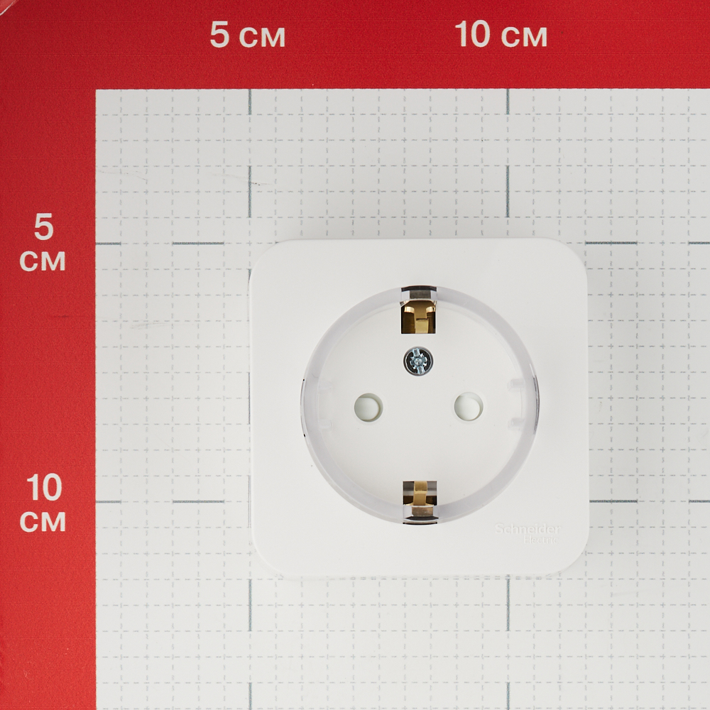 Розетка Systeme Electric Blanca накладная белая со шторками компакт (BLNRA111111)