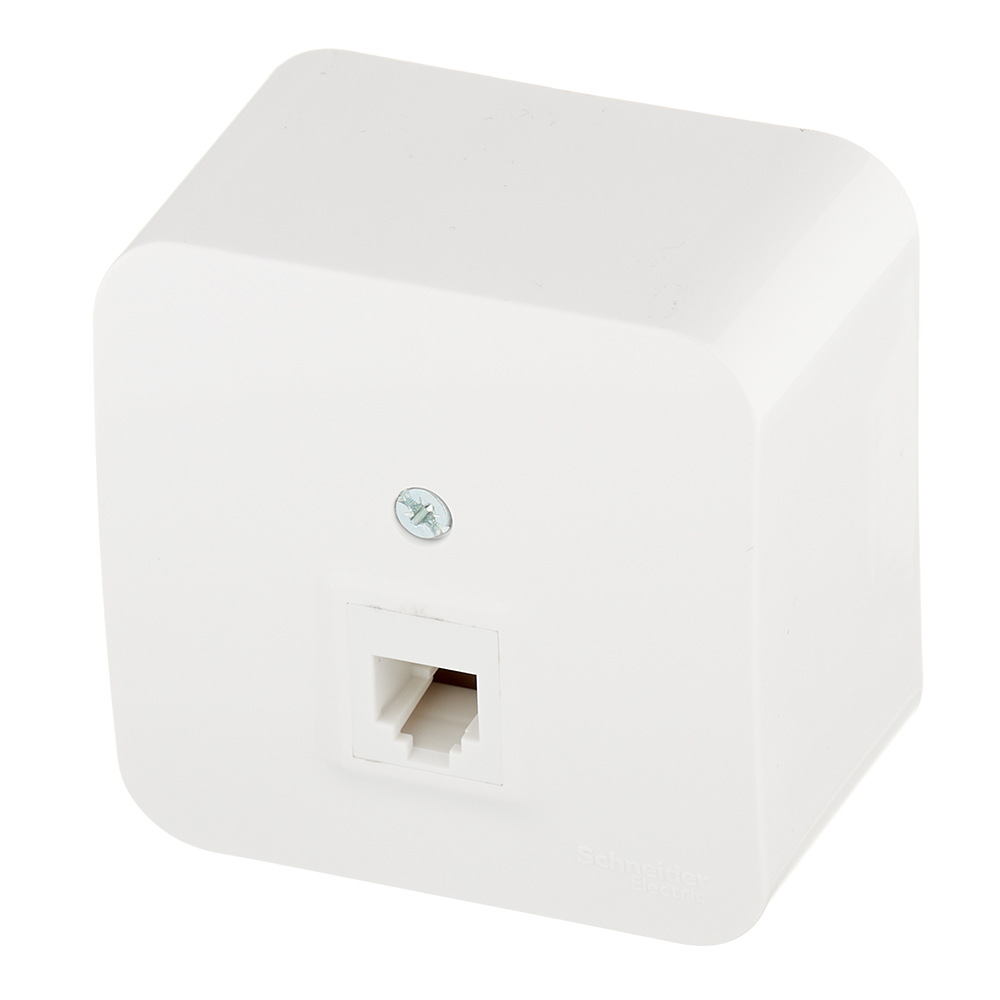 Розетка телефонная Systeme Electric Blanca накладная белая (BLNIA011001)