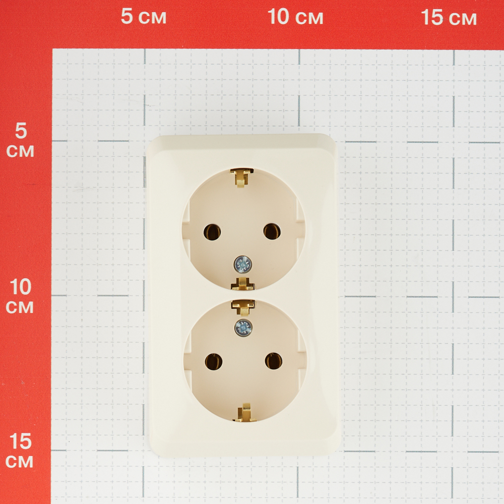 Розетка Systeme Electric Этюд накладная кремовая (PA16-007K)