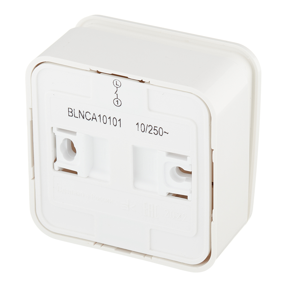 Выключатель Systeme Electric Blanca одноклавишный накладной молочный с самовозвратом (BLNCA101012)