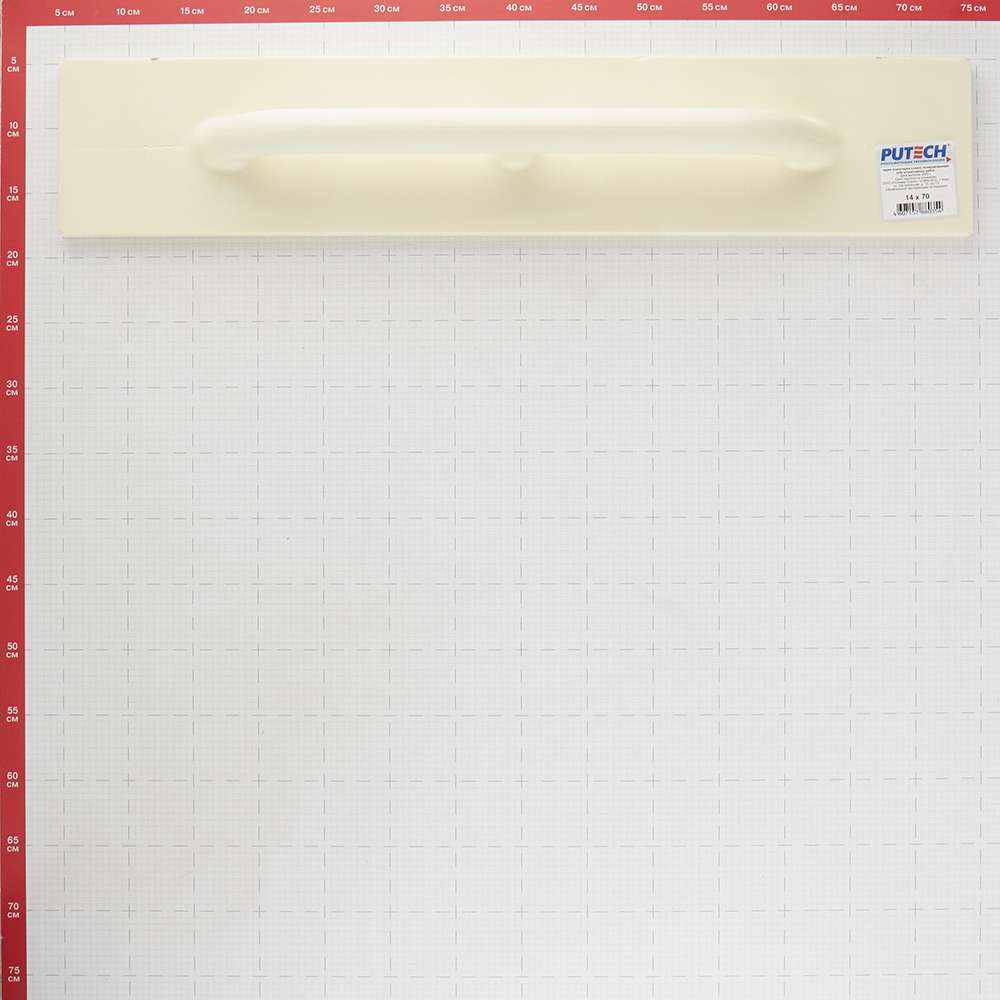 Терка пенополиуретановая Putech 700х140 мм гладкая с эргономичной ручкой