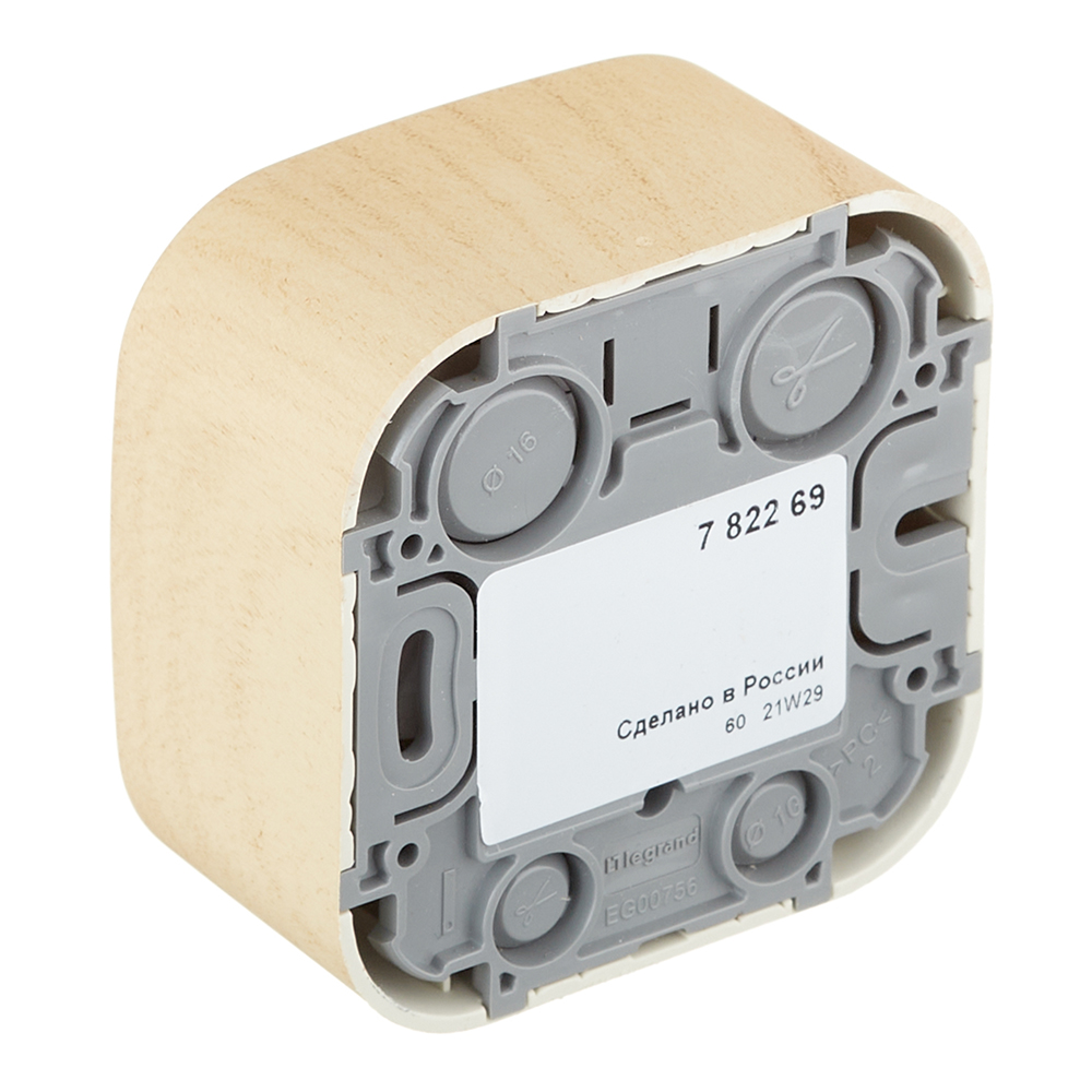 Розетка телевизионная Legrand Quteo накладная дерево (782269)