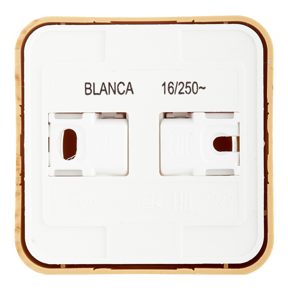 Розетка Systeme Electric Blanca накладная ясень со шторками компакт (BLNRA111115)