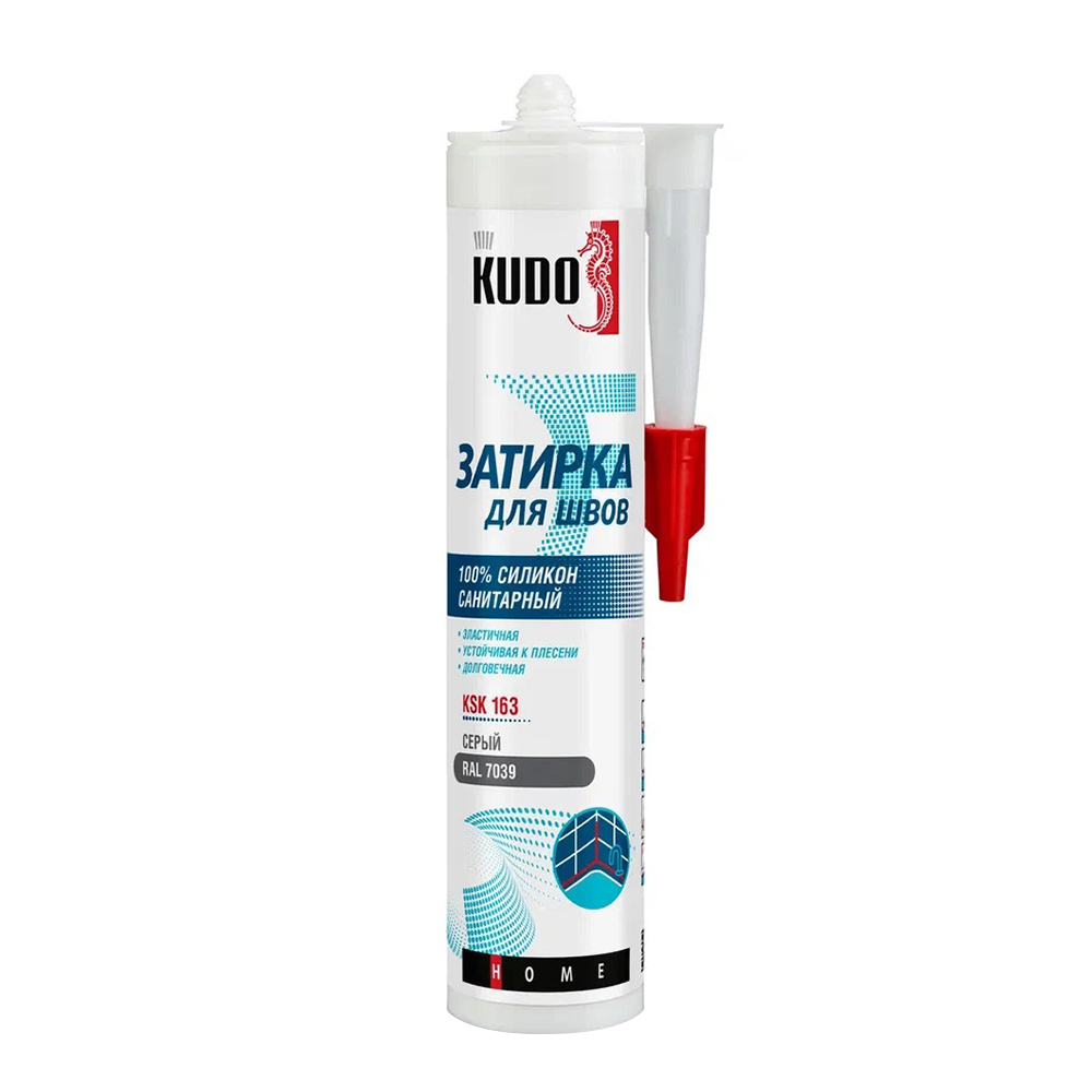 Герметик силиконовый затирка Kudo Home серый RAL 7039 280 мл