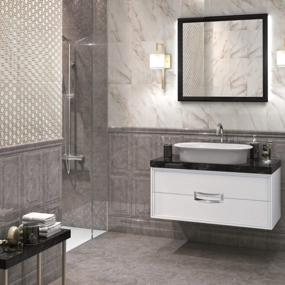Плитка бордюр Kerama Marazzi Гран Пале белая 250х54х8 мм