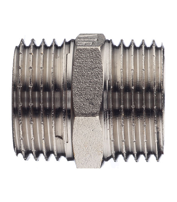 Ниппель Valtec 1/2 НР(ш) х 1/2 НР(ш) латунный (VTr.582.N.0004)