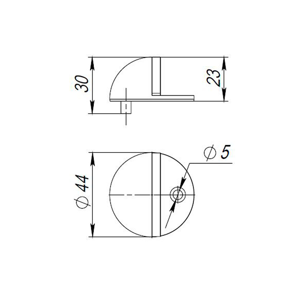 Упор дверной Punto матовый никель