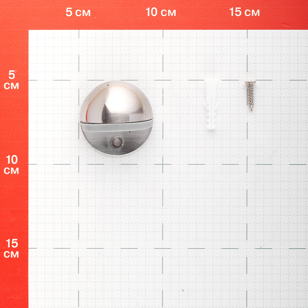 Упор дверной Punto матовый никель