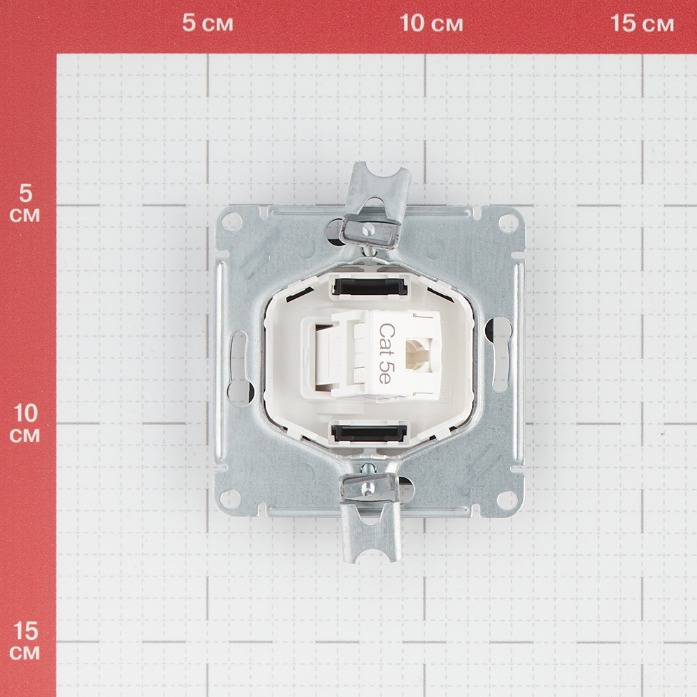 Розетка компьютерная Systeme Electric AtlasDesign встраиваемая карбон RJ45 (ATN001083)