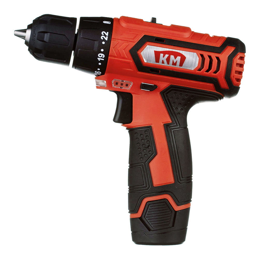 Дрель-шуруповерт аккумуляторная КМ 12 В 1,5 Ач Li-Ion 1 АКБ и ЗУ (CD-121)