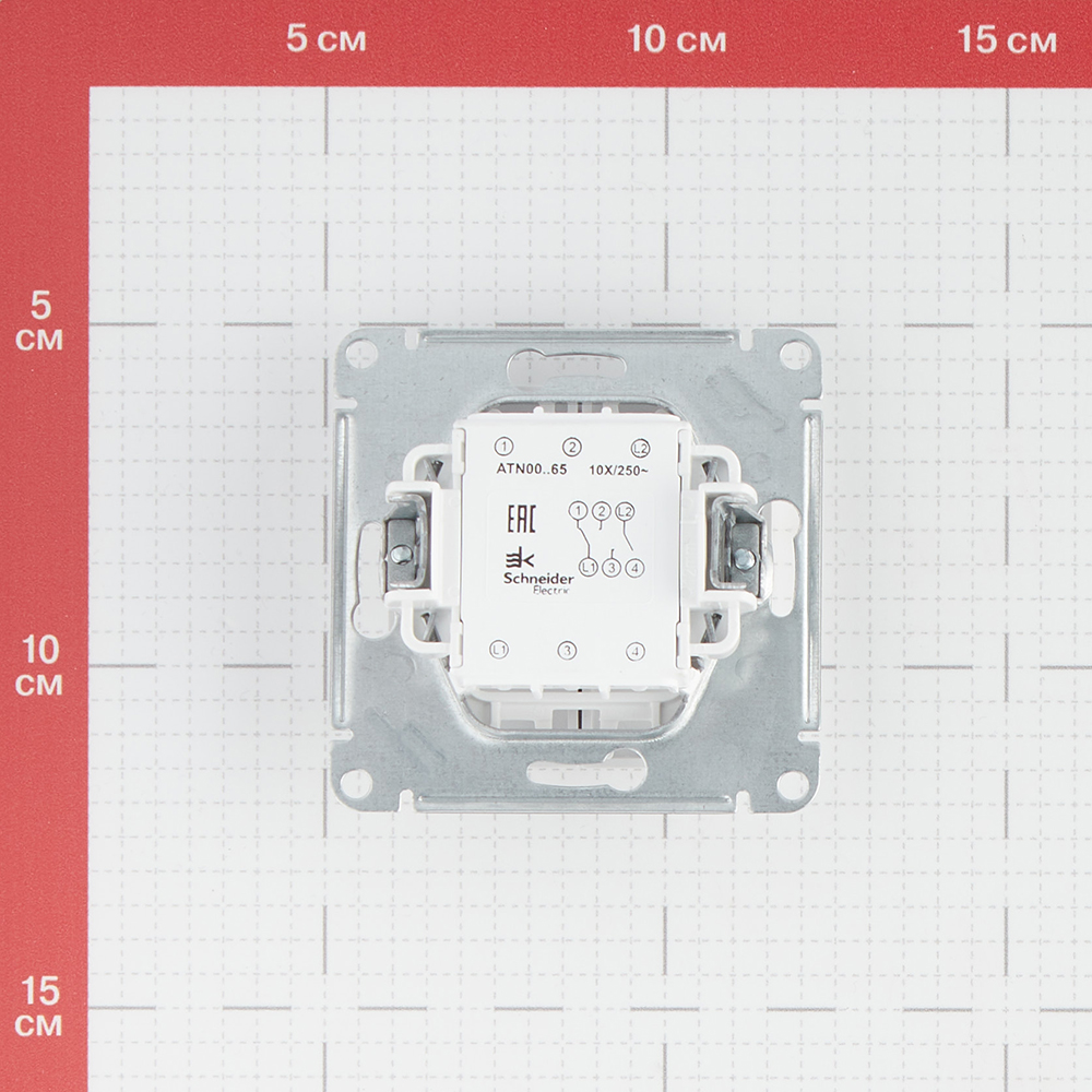 Переключатель Systeme Electric AtlasDesign двухклавишный встраиваемый белый (ATN000165)