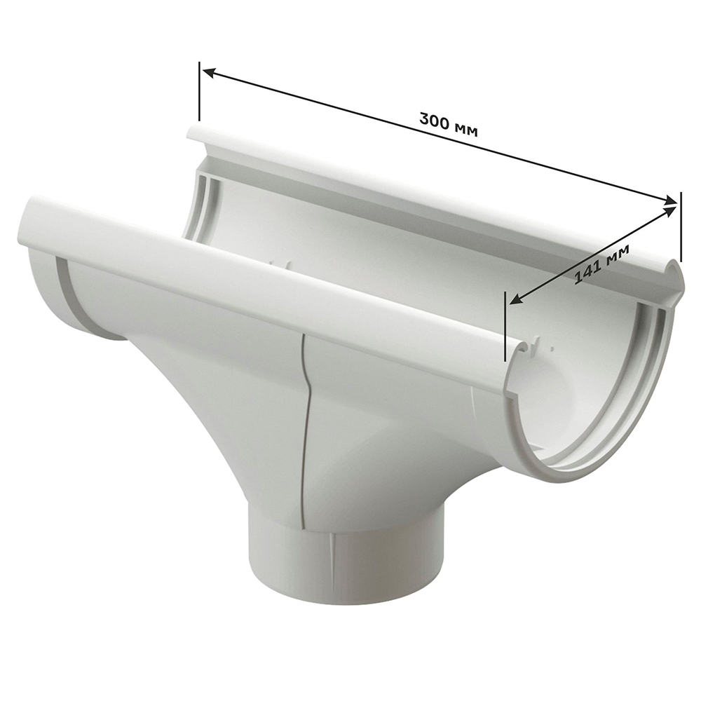 Воронка желоба Docke Lux пластиковая d140-100 мм шоколад RAL 8019