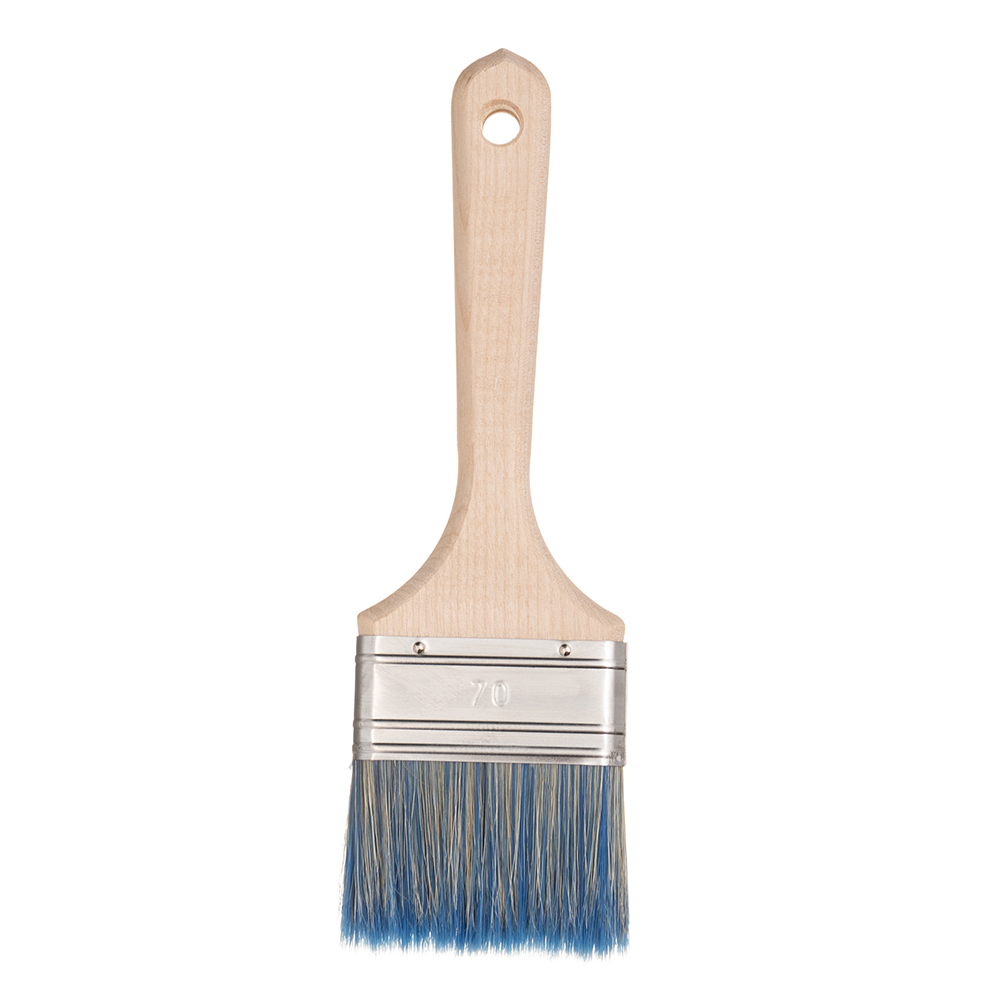 Кисть плоская смешанная щетина деревянная ручка Wenzo Wood 70х14 мм для красок на водной основе