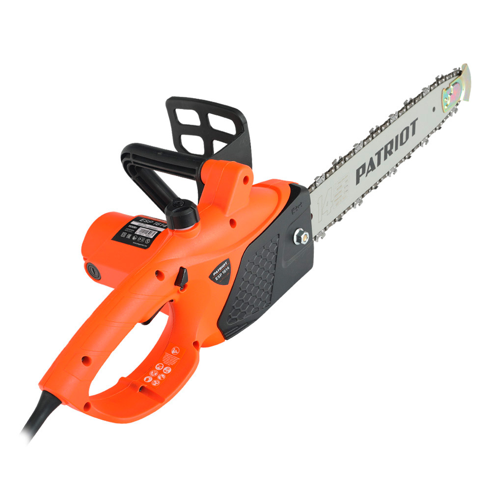 Пила цепная электрическая Patriot ESP 1614 1500 Вт 14" шаг 3/8" паз 1,3 мм 52 звена (220301614)