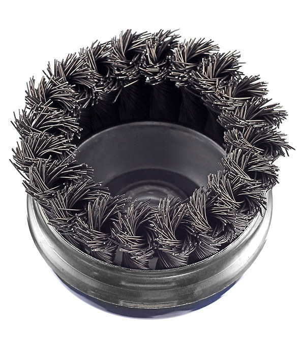 Корщетка для УШМ Практика витая жесткая кольцом чашеобразная d75 мм M14