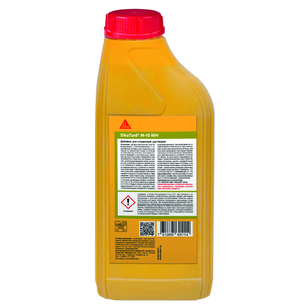 Добавка пластификатор для кладочных растворов Sika SikaTard M-10 WH 1 л