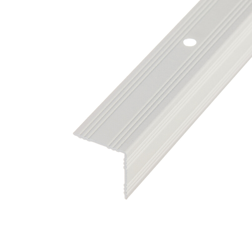 Порог алюминиевый угловой внутренний 19х19х1800 мм дуб ривалго белый