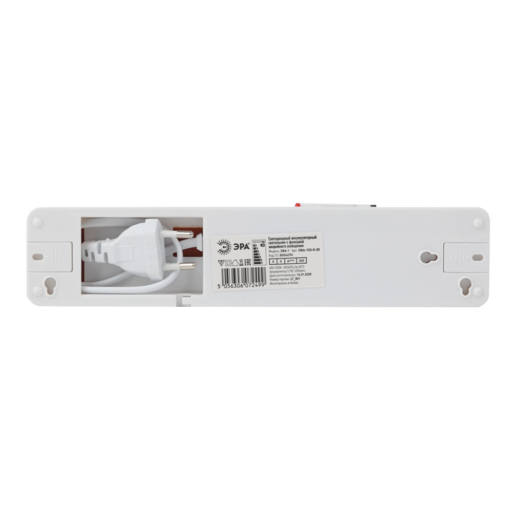 Светильник аварийный накладной Эра DBA-1 6500К 6 Вт 230-230 В IP20 (Б0044396)