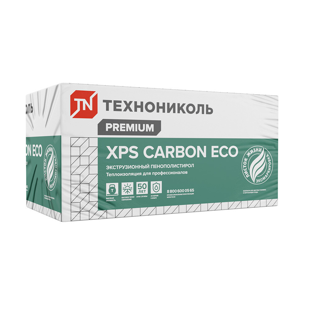Экструдированный пенополистирол Технониколь Carbon Eco SP Шведская плита 100х580х2360 мм