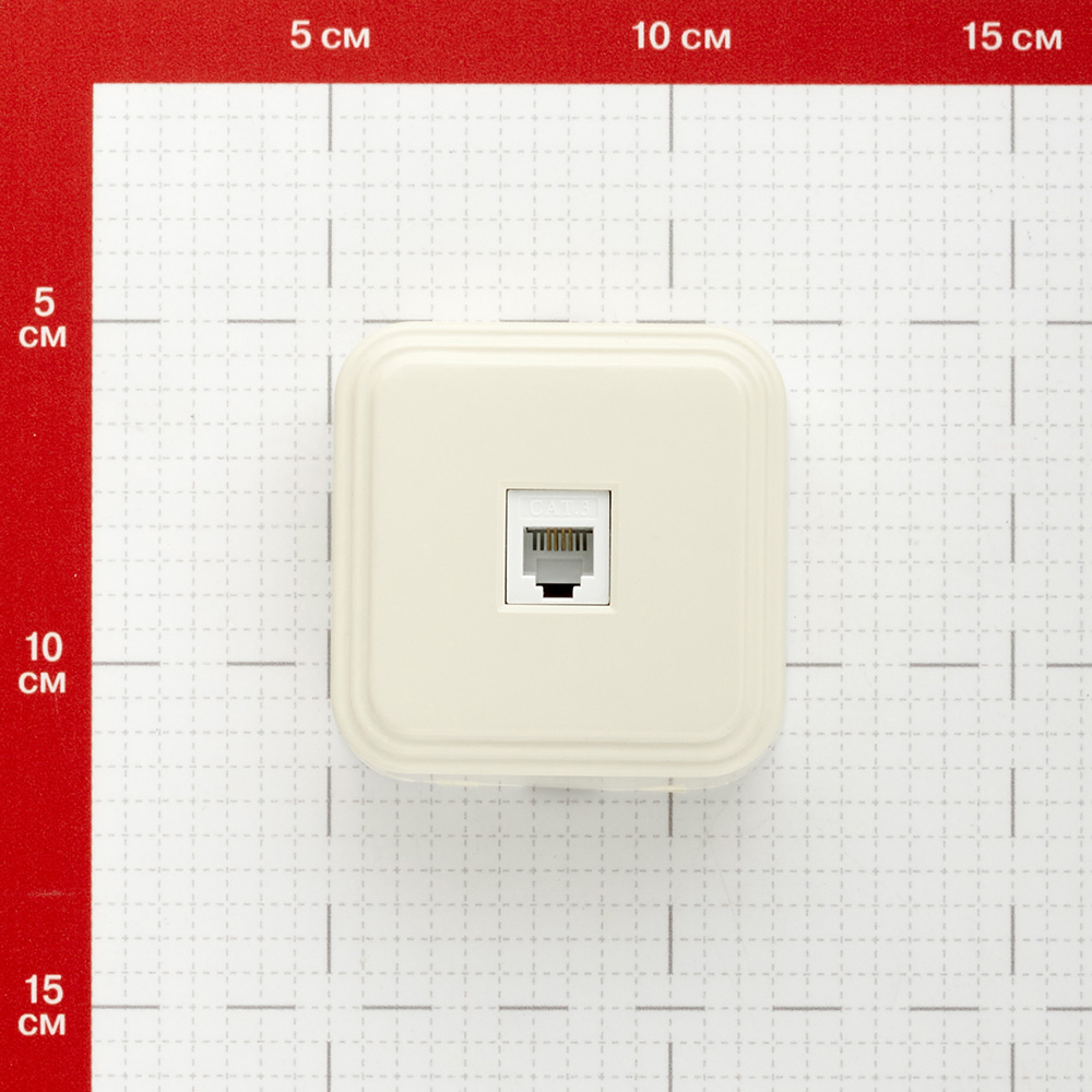 Розетка телефонная Svet накладная бежевая (0219-00021)