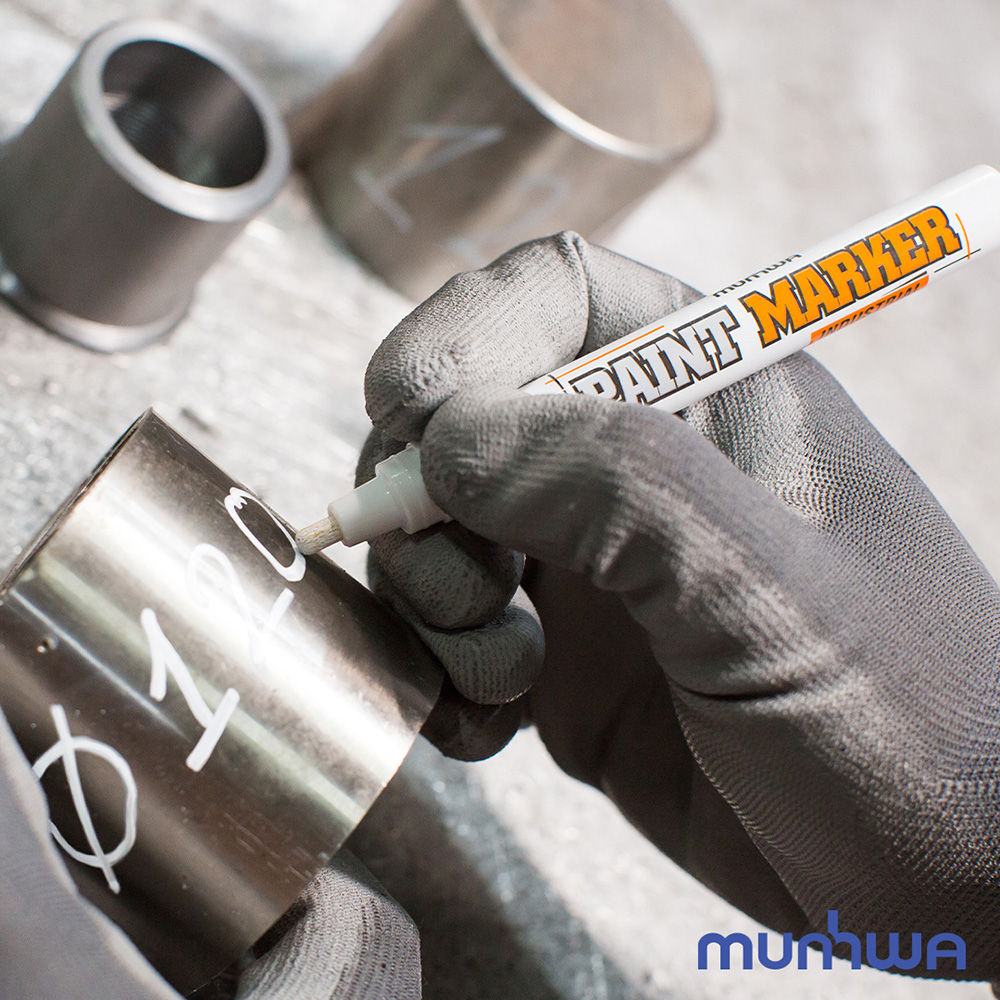 Маркер лаковый для промышленной графики MunHwa Industrial белый грифель 4 мм