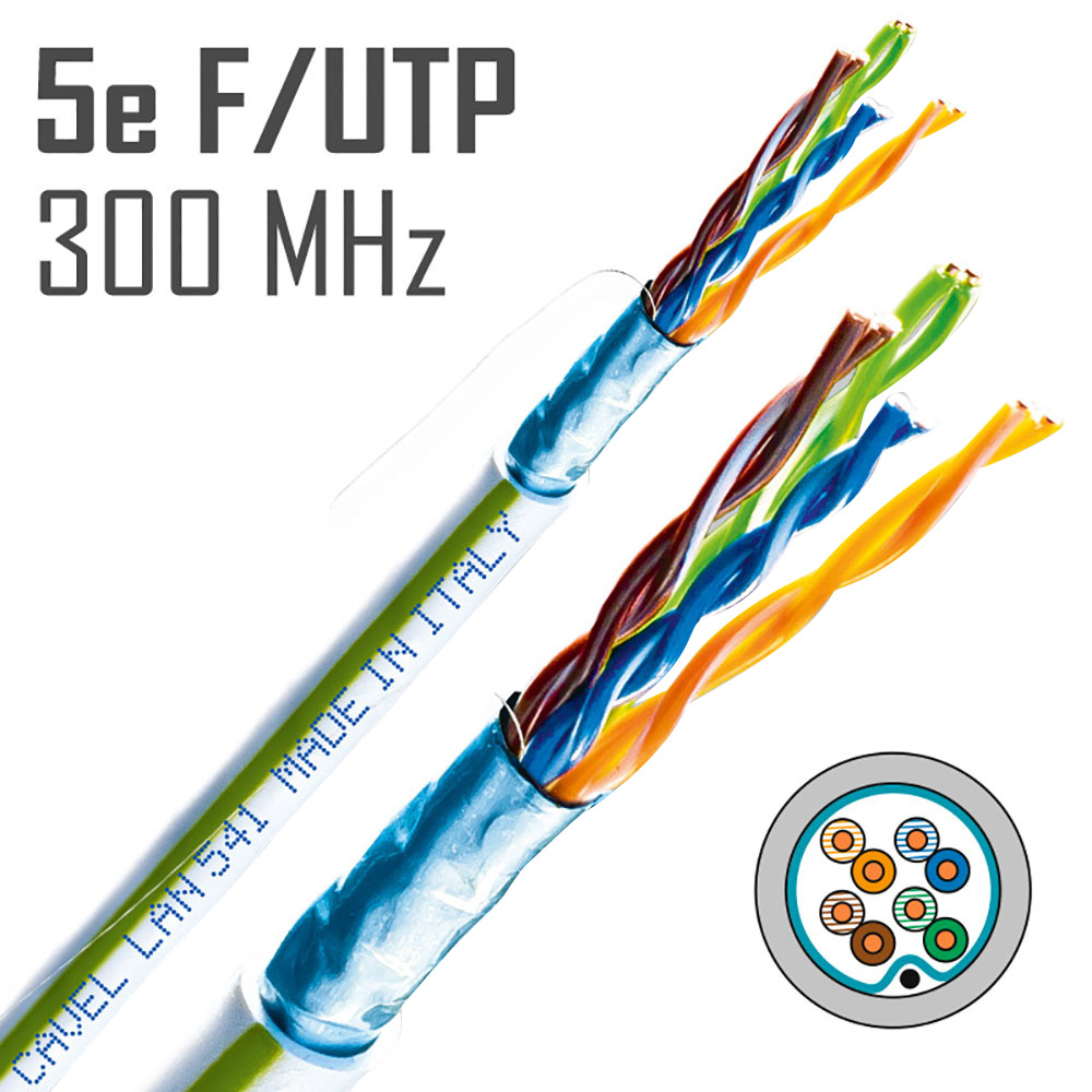 Интернет-кабель (витая пара) FTP CAT5e LAN 541 4х2х0,51 мм экранированный Cavel