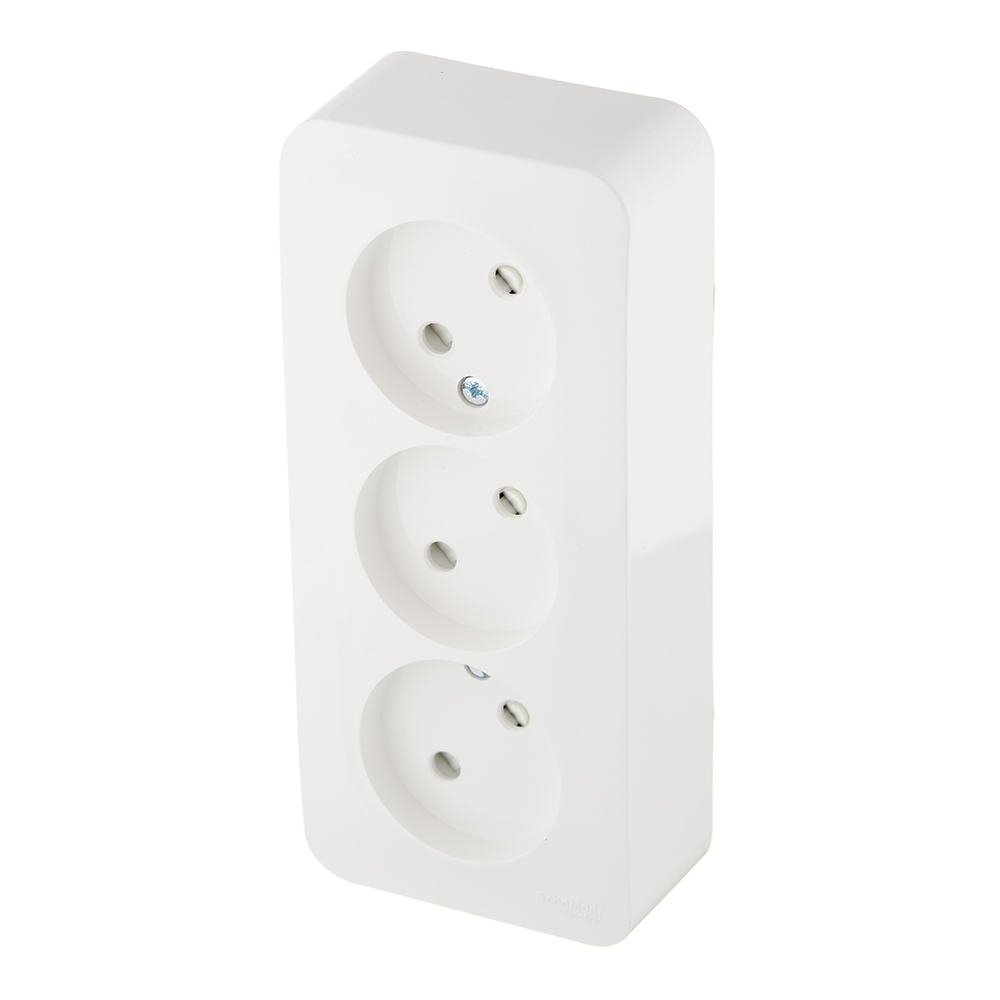Розетка Systeme Electric Blanca накладная белая со шторками (BLNRA001311)