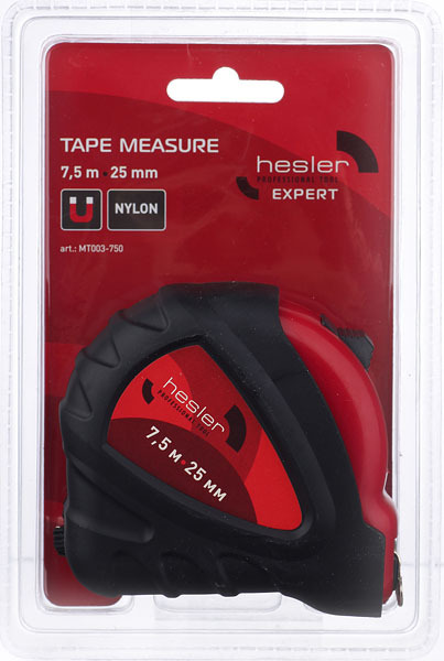 Рулетка Hesler с фиксатором 7,5 м x 25 мм