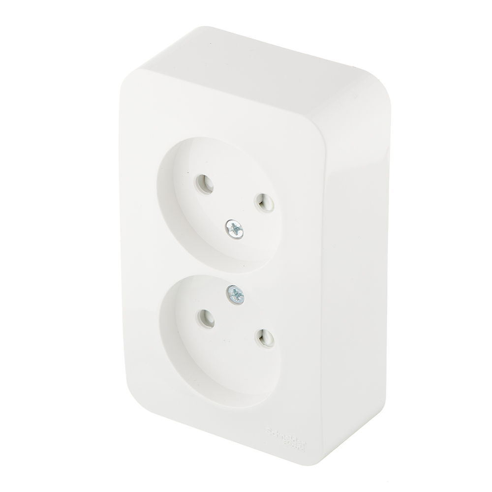 Розетка Systeme Electric Blanca накладная белая со шторками (BLNRA001211)