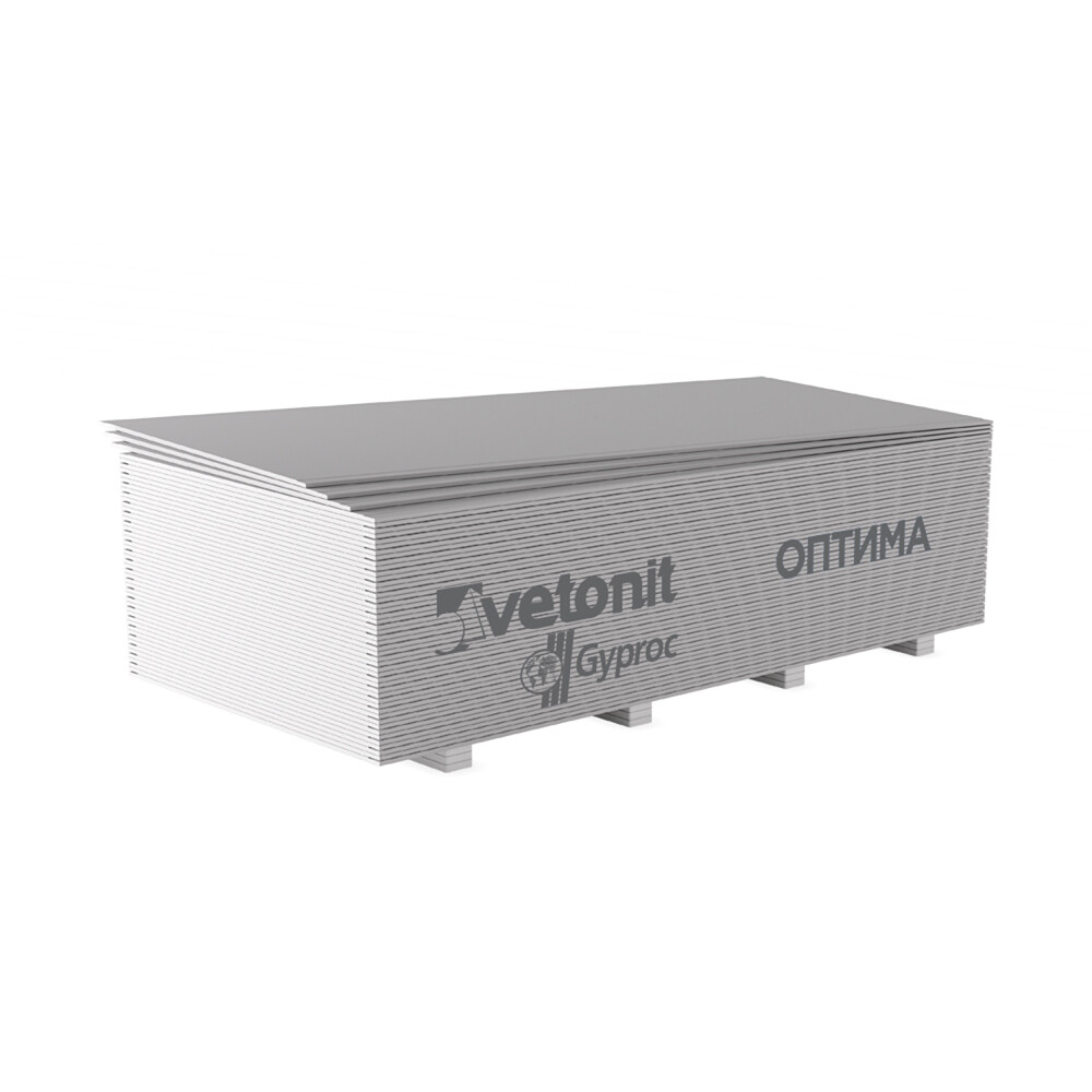 Гипсокартон Vetonit (Gyproc) Оптима 2700х1200х12,5 мм