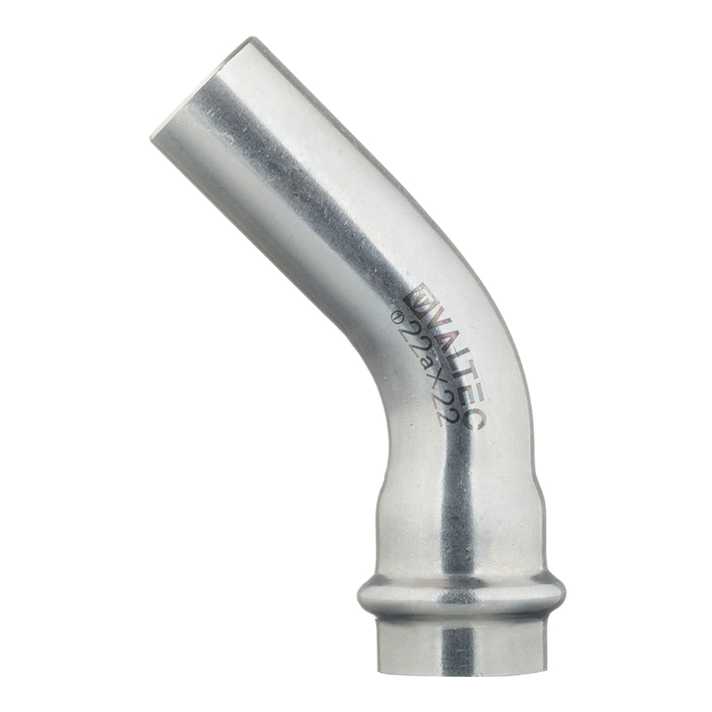 Угол VALTEC (VTi.958.I.002222) 45° 22 мм ВН нержавеющая сталь