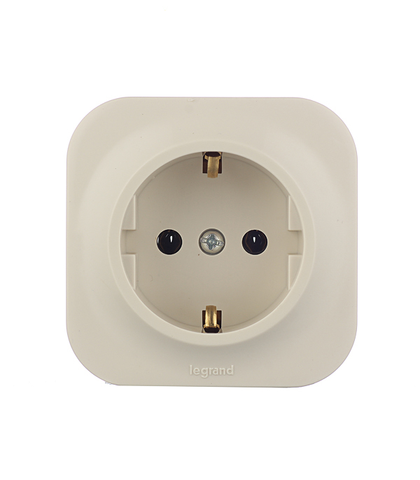 Розетка Legrand Quteo накладная слоновая кость (782241)