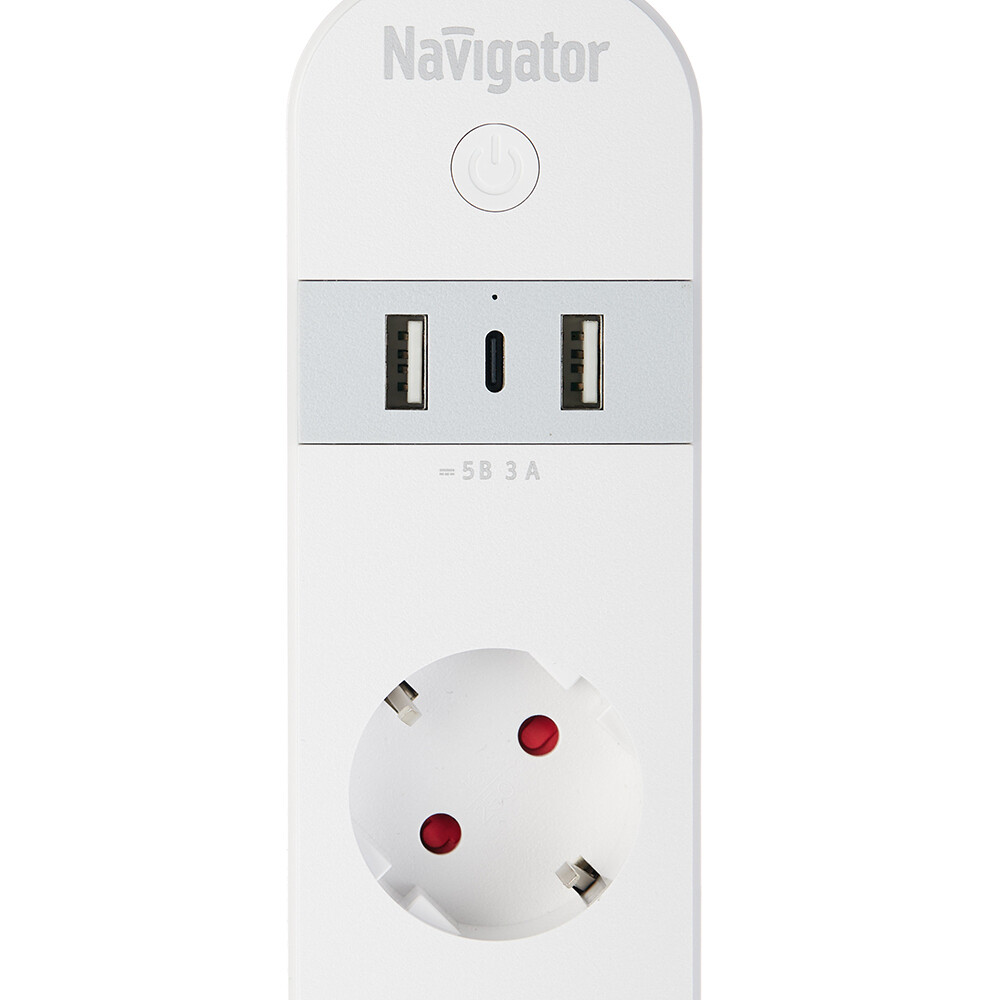 Умный удлинитель Navigator Smart Home NSH-PE-01 белый