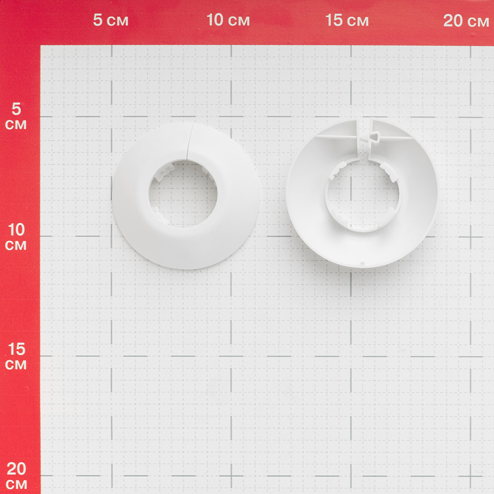 Обвод для труб ПВХ декоративный 28 мм белый матовый (2 шт.)