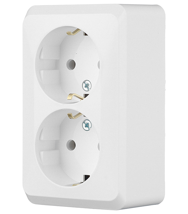 Розетка Systeme Electric Этюд накладная белая (PA16-007B)